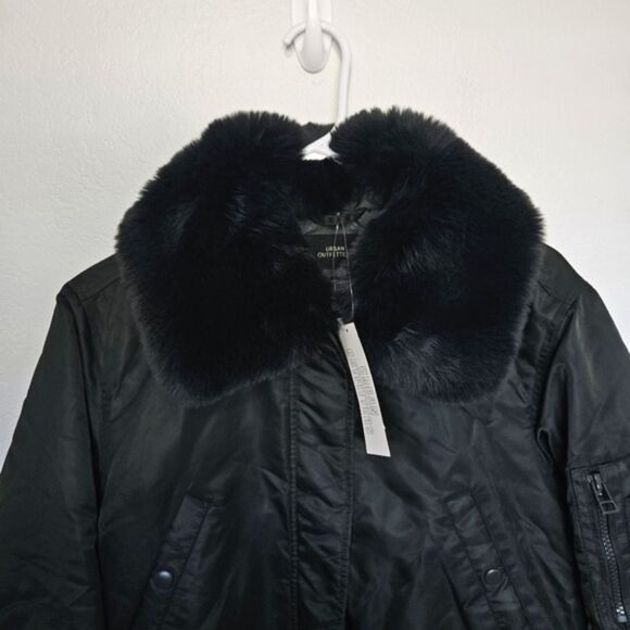 NWT Urban Outfitters x iets frans | Nova Faux Fur Collar Bomber Jacket Medium - Picture 7 of 9